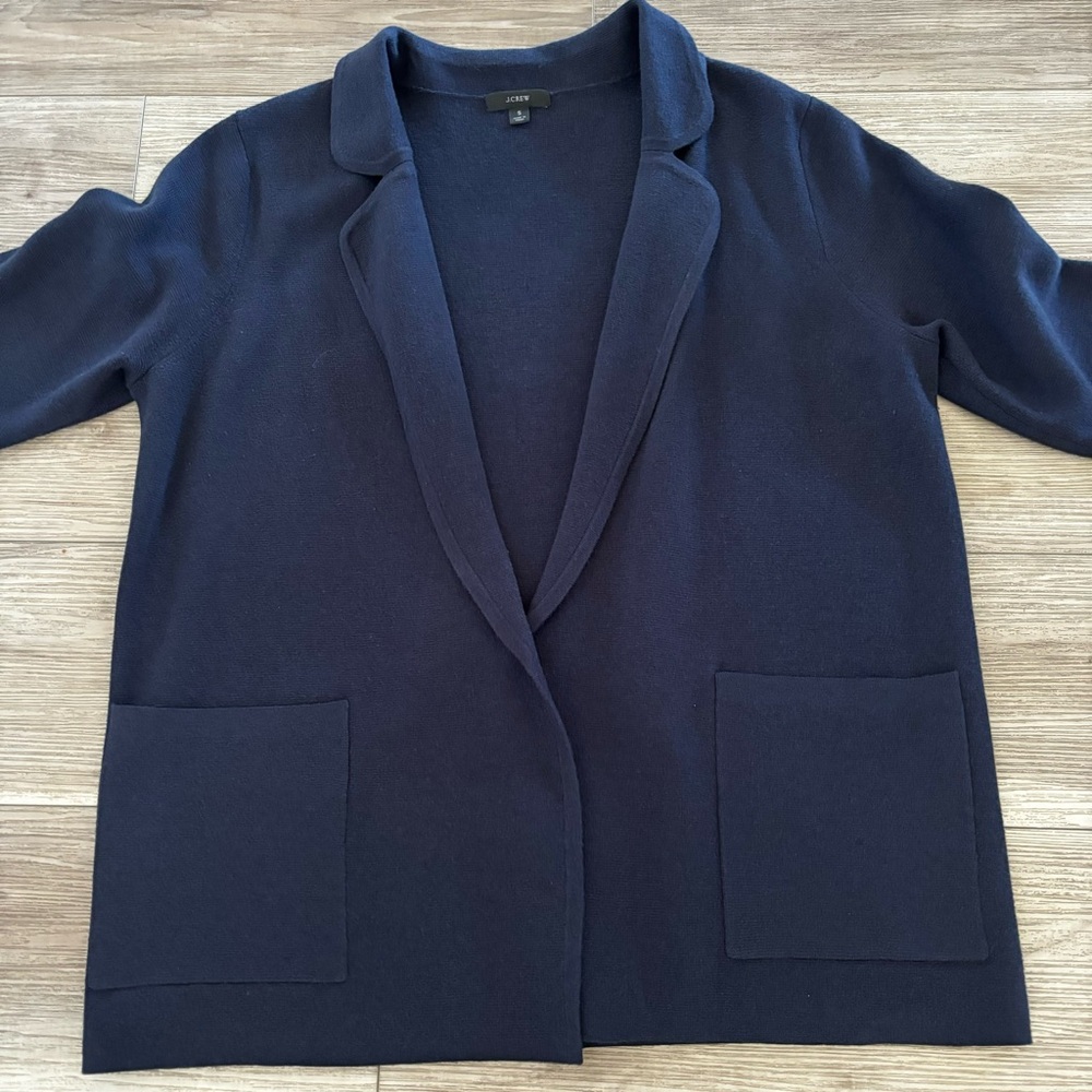 J. CREW Eloise Sweater Blazer Navy Women's Size Small